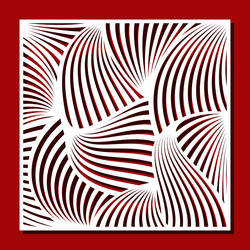 square panel with abstract pattern vector image