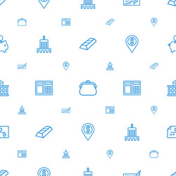 bank icons pattern seamless white background vector