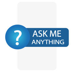 button with ask me banner text message vector image