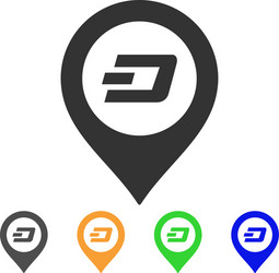 Dash map pointer icon vector