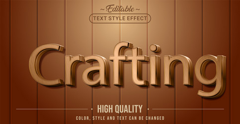 editable text style effect - crafting vector image
