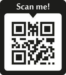 scan me qr code icon on white background vector image