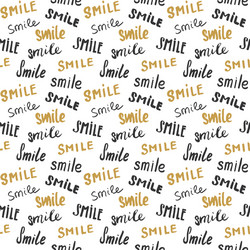 Smile lettering seamless pattern hand drawn vector