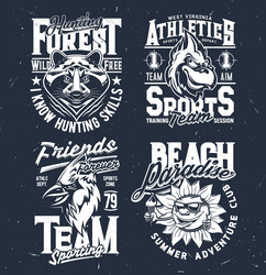 Sport & Beach T-Shirt Print Vector Image