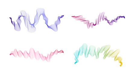 abstract backdrop with wave gradient lines vector image