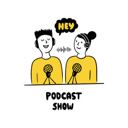 podcast concept vector