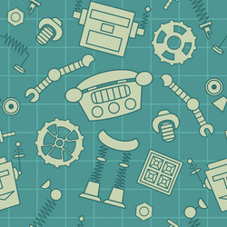 Robot Component Pattern vector image