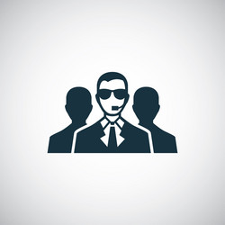 security guard icon for web and ui on white vector image