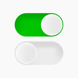 switch button on and off in flat with shadow vector image