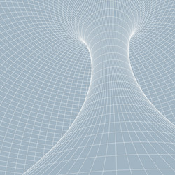 Wireframe torus with connected lines and dots vector