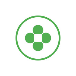 Abstract four leaf clover logo icon Royalty Free Vector