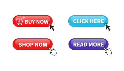 Buy now button shop vector