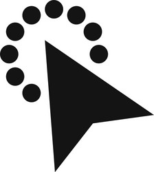 cursor modern click icon simple black style vector image