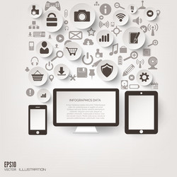 Modern Web Interface Background vector image