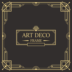 Art Deco Border & Frame Template Vector Image