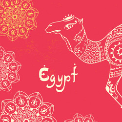 Camel Desert Pattern vector