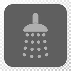 shower rounded square button vector image