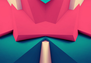 abstract geometric background with colorful 3d vector image