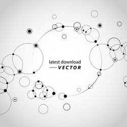 Circles connect with dots network technology vector