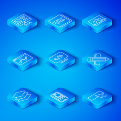 set line layers front end development mobile vector image