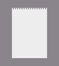 blank and empty notebook piece for notes memos vector