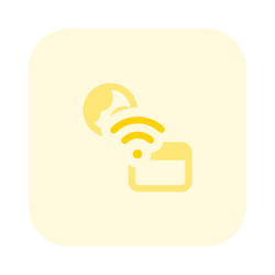 sharing data on website at globally for users vector image