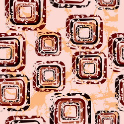 Abstract pattern with squares on a beige vector