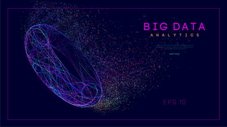 big data intelligence network web elements vector image