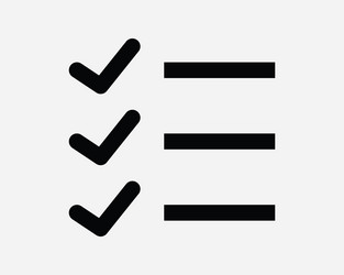 checklist icon check list checkmark menu tick ok vector image