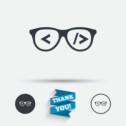 coder sign icon programmer symbol vector image