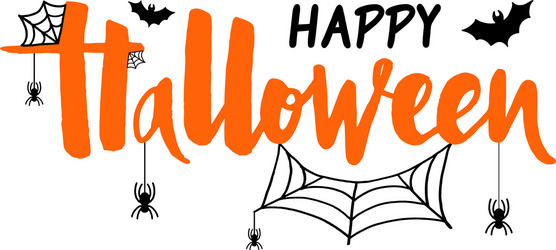 Happy halloween banner greeting card invitation vector