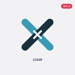 Two color clear icon from orientation concept vector