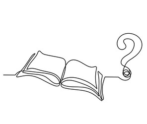 Abstract Open Book with Question Mark vector