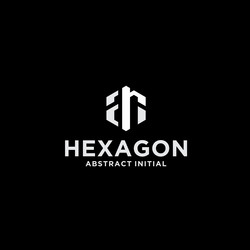 Ar hexagon logo design Royalty Free Vector Image