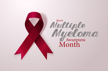 multiple myeloma awareness calligraphy poster Vector Image