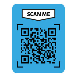 scan me qr code design for payment text vector image