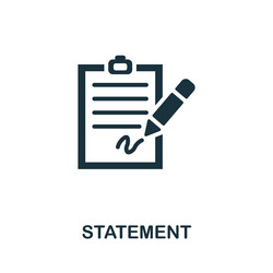 statement icon monochrome simple element from vector image