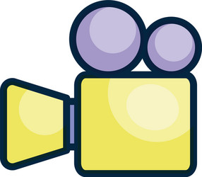 user interface concept video icon line color vector image