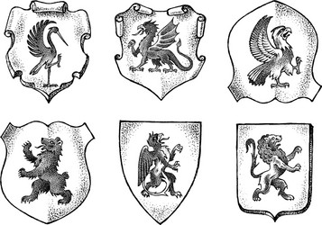 Vintage Heraldic Coat of Arms Vector Image