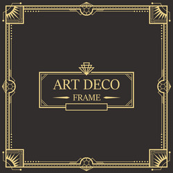 Art Deco Border & Frame Template Vector Image