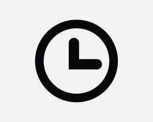 clock icon round circle time timer alarm dial hour vector