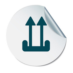 fragile symbol arrow up logistic icon vector image