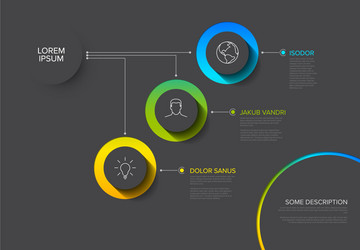 multipurpose infographic template with three vector image