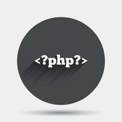 php sign icon programming language symbol vector image