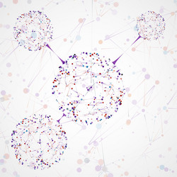 Abstract molecular structure network connection vector