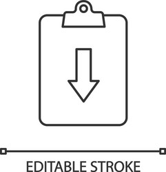 assignment returned linear icon vector