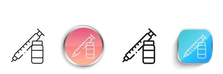 insulin icon thin linear regular and button style vector image