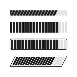 Loading process icons set download and upload vector