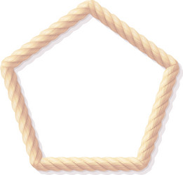 Realistic rope frame Royalty Free Vector Image