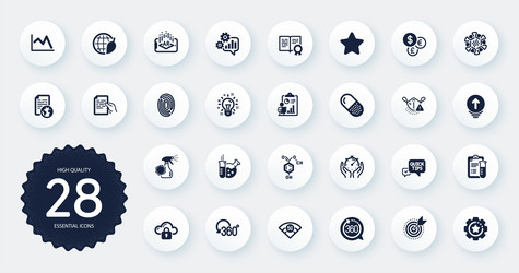 Set of science icons such as augmented reality vector